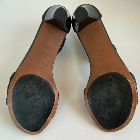 Donald Pliner Black Sandal Heels Sz 8.5 - Picture 5 of 6